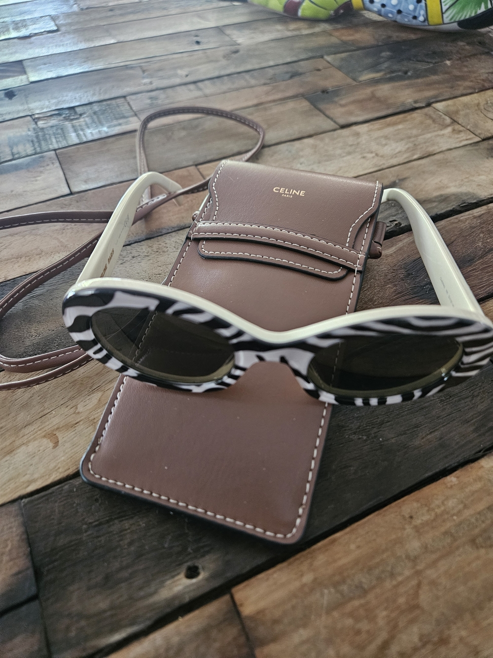 Celine ZEBRA Eyeglass with Gold Logo